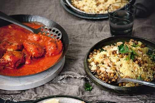 Harissa And Capsicum Chicken With Chickpea Couscous