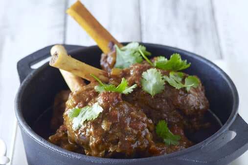 Indian-Style Curried Lamb Shanks