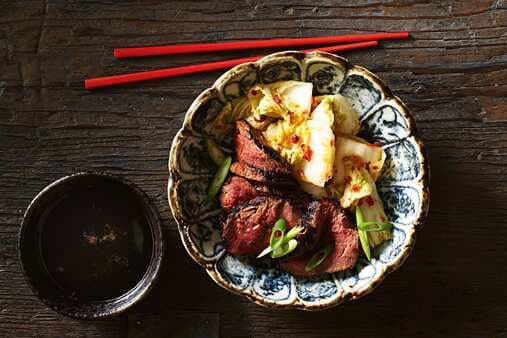 Korean Barbecued Chilli Beef And Quick Kimchi