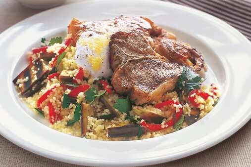 Lamb With Eggplant And Capsicum Couscous