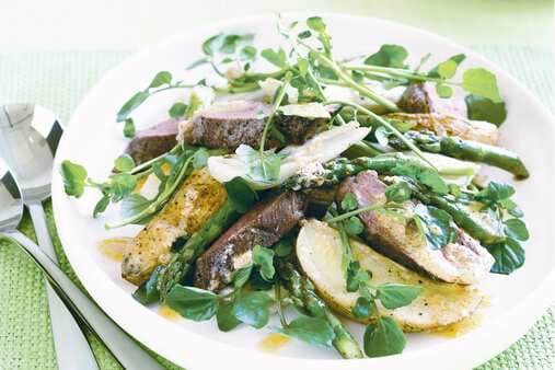 Lamb And Potato Salad With Green Tapenade Dressing