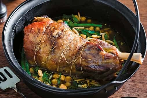 Lamb Shoulder With Chickpeas And Sherry