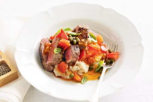 Lamb Steaks With Caper And Tomato Sauce