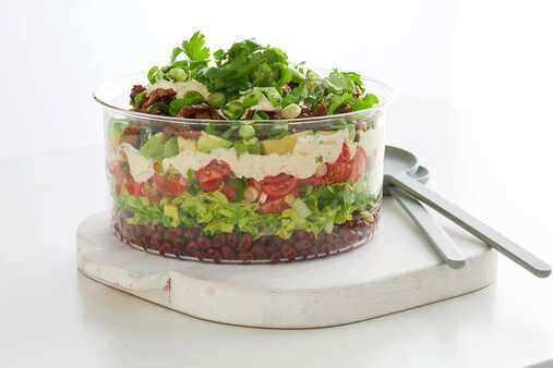 Layered Barbecued Beef Salad