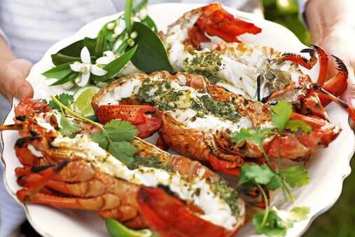 Lobster With Lime And Coriander Butter