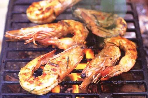 Low-Fat Barbecued Prawns With Lime Chilli & Coriander