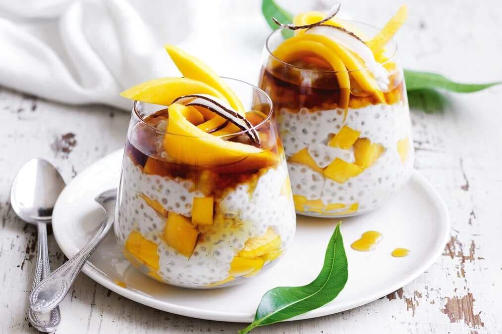 Mango And Coconut Tapioca Pudding