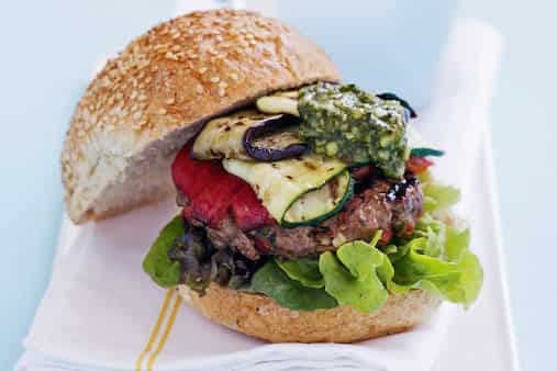 Mediterranean Vegetable And Beef Burgers