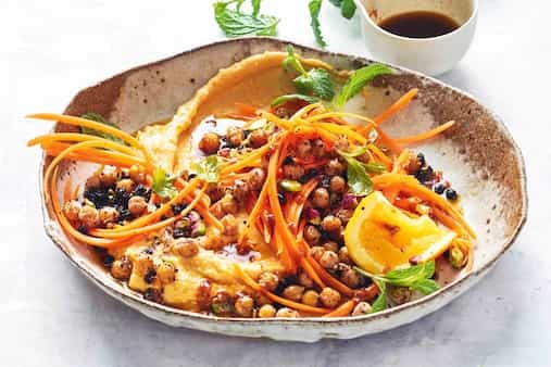 Moroccan Carrot Salad With Spicy Chickpeas