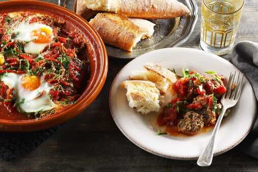 Moroccan Meatball And Egg Tagine