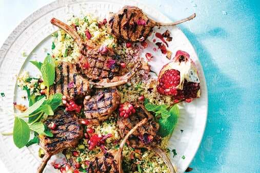 Moroccan-Style Lamb Cutlets With Rose And Pomegranate