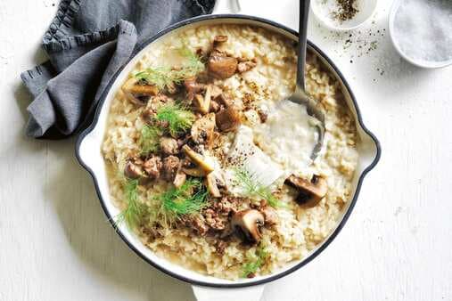 Mushroom Fennel And Sausage Risotto