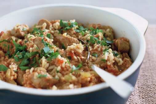 Oven-Baked Sausage And Tomato Risotto
