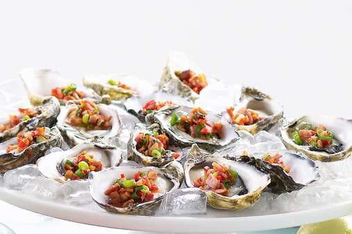Oysters With Chilli And Bacon
