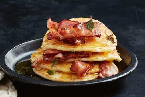 Pancakes With Bacon And Salted Honey Butter