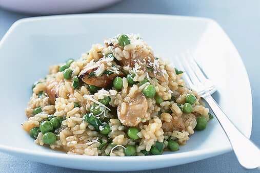 Pea And Sausage Risotto
