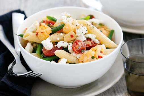 Penne With Cauliflower Green Beans Chilli And Parsley