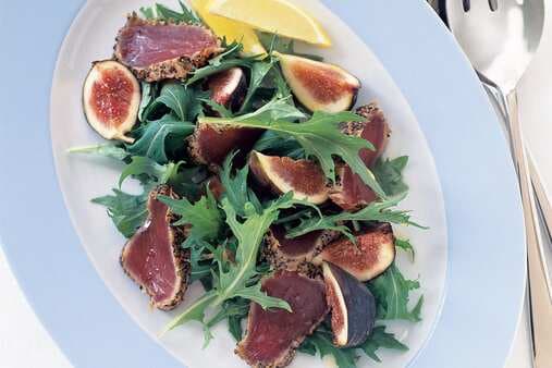 Pepper & Fennel-Crusted Tuna With Figs