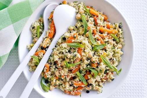 Pistachio And Currant Couscous With Honey Dressing