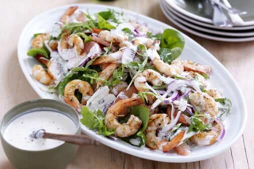 Prawn Dill And Fennel Salad With Buttermilk Dressing