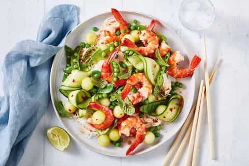 Prawn Noodle Salad With Soy Dressing