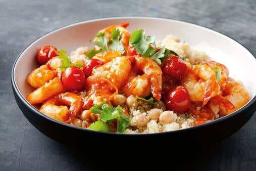 Quick Prawn Tagine With Preserved Lemon Couscous