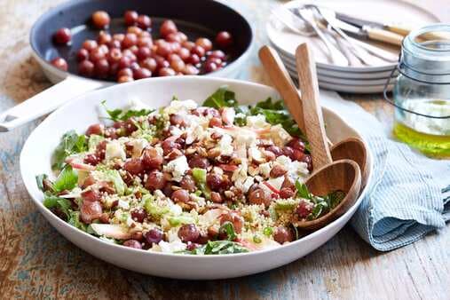 Quinoa Salad With Roasted Grapes And Feta