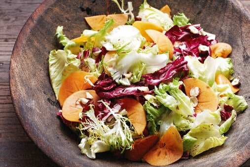 Radicchio Frisee & Persimmon Salad