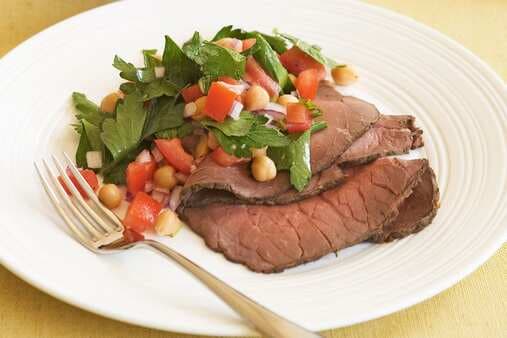Rare Roast Beef With Moroccan Salad