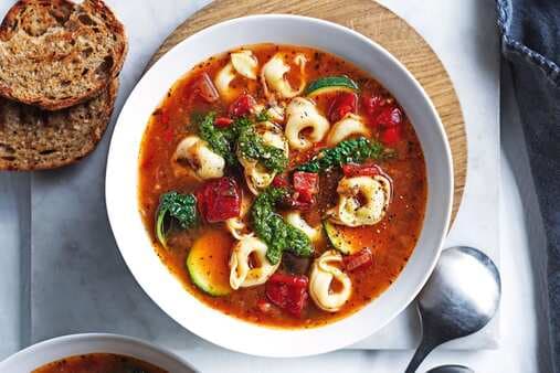 Ratatouille Soup With Cheese Tortellini