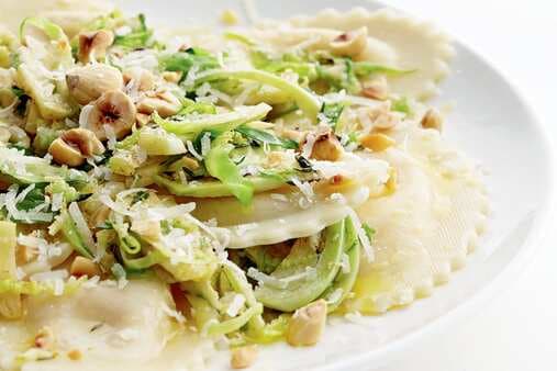 Ravioli With Brussels Sprouts And Burnt Butter Sauce