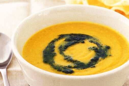 Red Lentil Soup With Coriander Oil