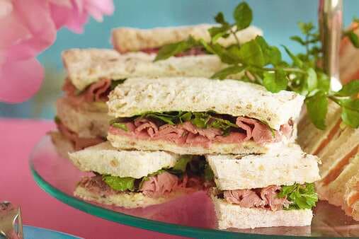 Roast Beef And Watercress Sandwiches