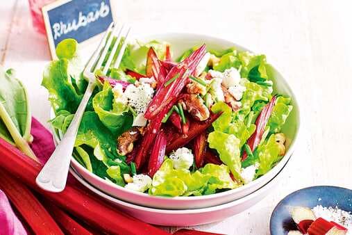 Roasted Rhubarb And Goat's Cheese Salad