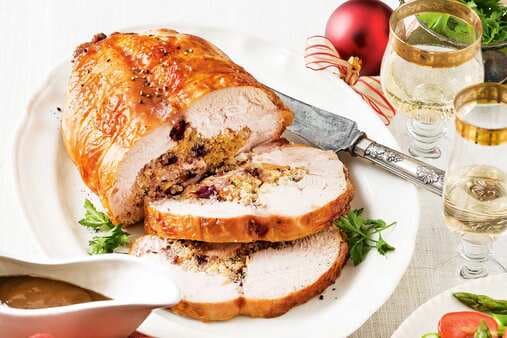 Rolled Turkey Breast With Quinoa And Mixed Berry Stuffing