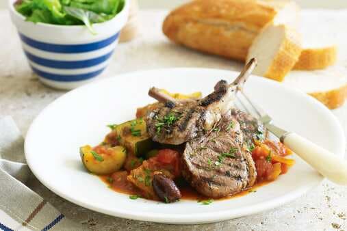Rosemary Lamb Cutlets With Ratatouille