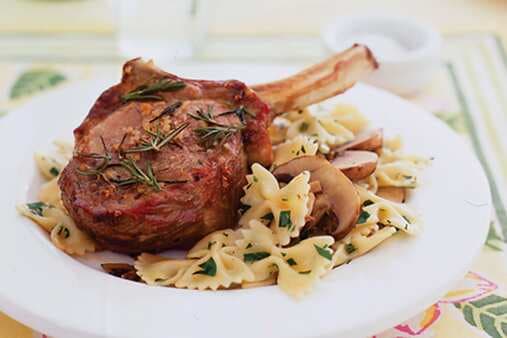 Rosemary Veal Cutlets With Pasta Salad