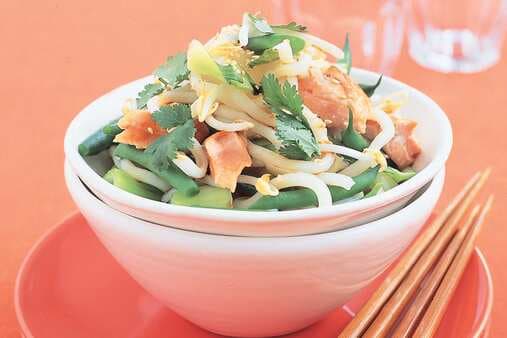 Salmon & Bok Choy Udon Noodles