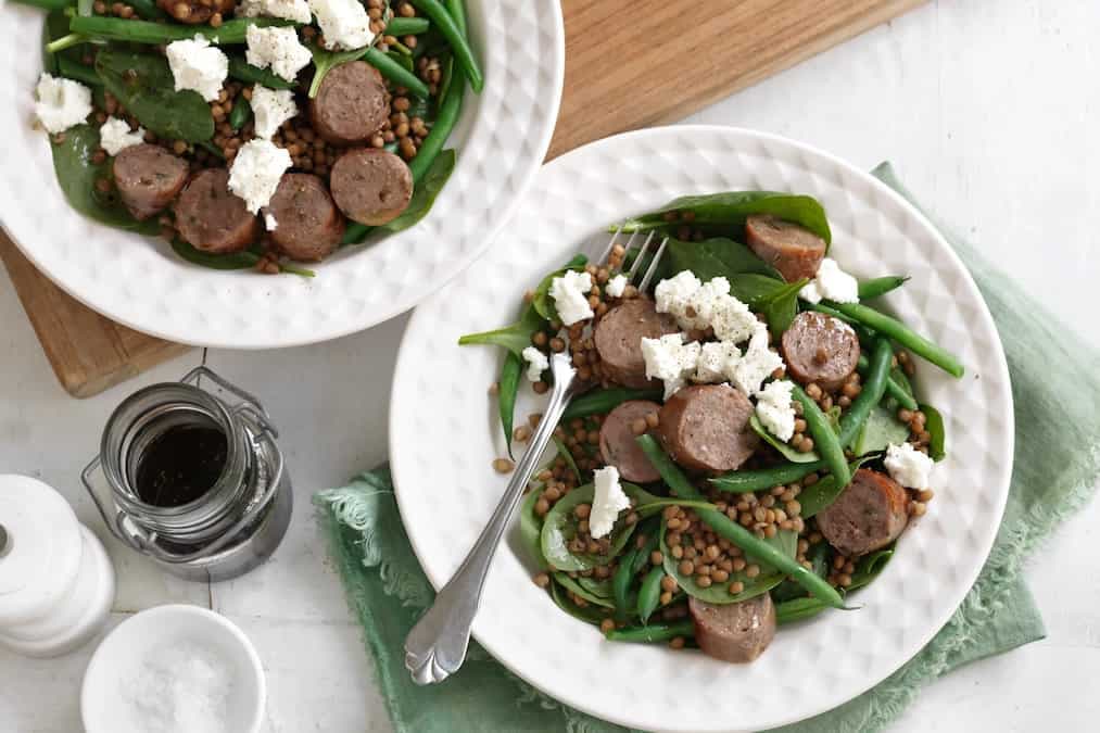 Sausage & Lentil Salad With Goat's Cheese