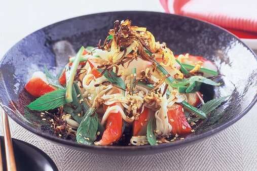 Seafood Salad Noodles With Sesame Dressing