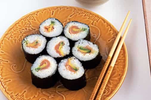Smoked Salmon And Avocado Sushi
