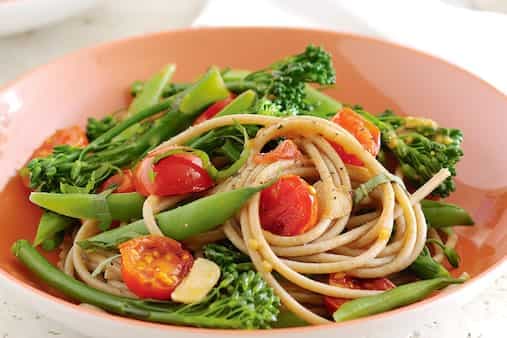 Spaghetti With Broccolini And Cherry Tomatoes