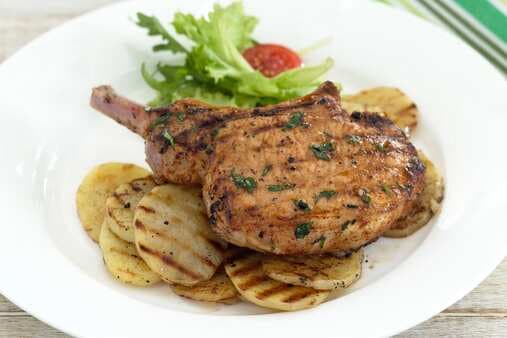 Spanish Pork Cutlets With Chargrilled Potatoes
