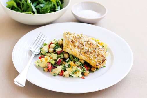Spiced Fish With Chickpea Salad