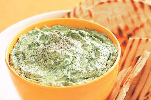 Spinach & Feta Dip With Grilled Flatbread