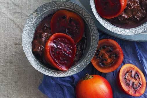 Star Anise Tamarillos With Rice Pudding
