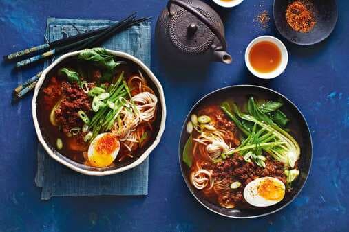 Sticky Japanese Beef And Noodles In Ginger Broth