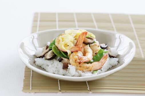 Stir-Fried Prawns With Sushi Rice