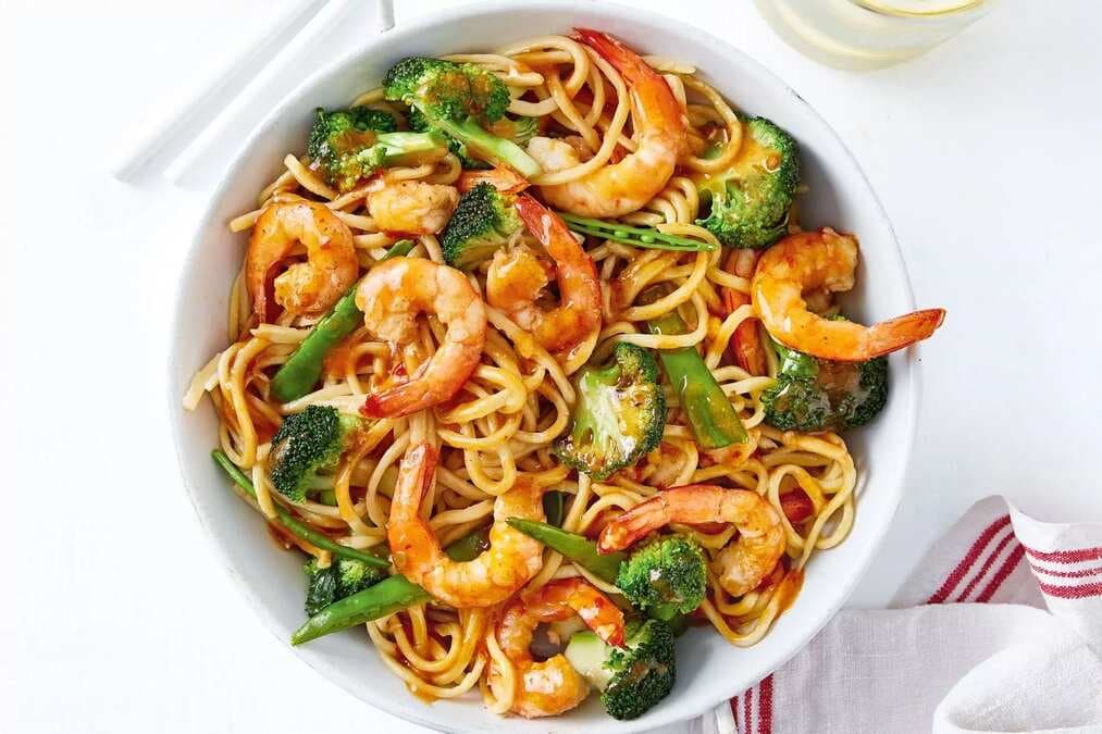 Sweet Chilli Prawn And Noodle Stir-Fry