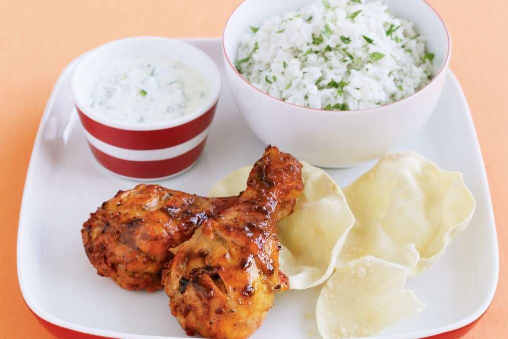 Tandoori Chicken With Coconut And Coriander Rice
